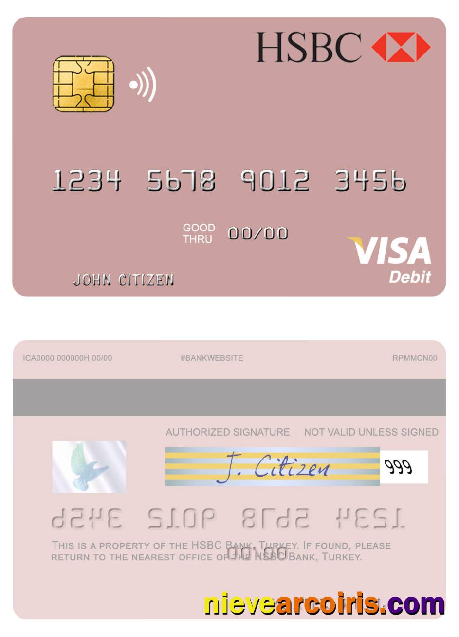 Turkey HSBC Bank visa debit card
